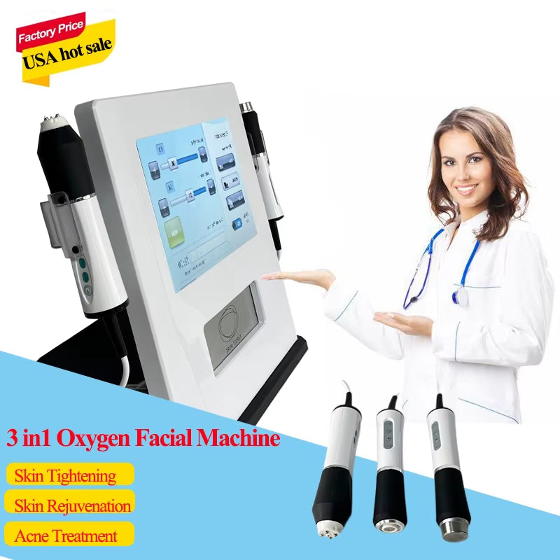 Facial Machine Oxygenation Oxygen Facial Machine Hydra Diamond Oxygen Bubble Facial Beauty Machine